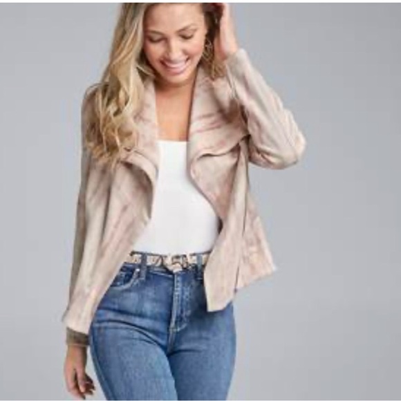 Venus Tie Dye Faux Suede Jacket - Picture 3 of 8